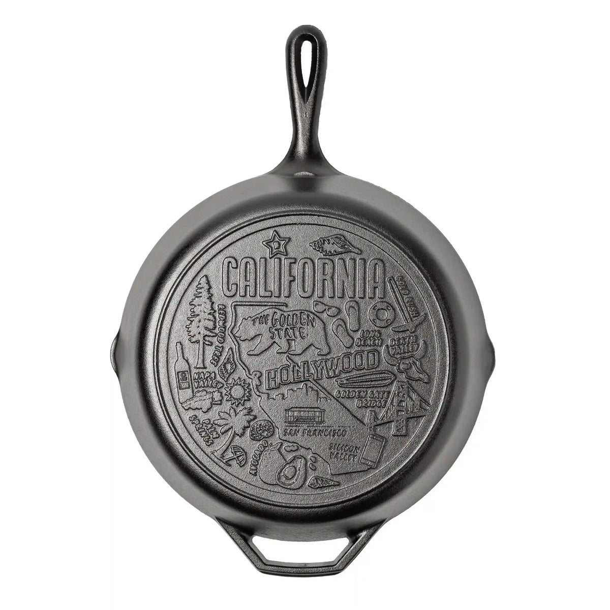 American Road Trip: 12 Inch Seasoned Cast Iron Skillet, California