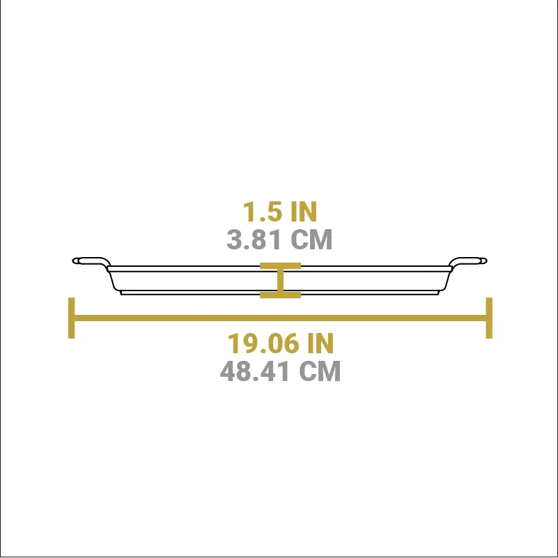 15.5 x 10.5 Inch Seasoned Cast Iron Baking Pan