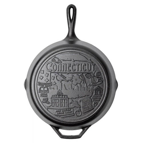 American Road Trip: 12 Inch Seasoned Cast Iron Skillet, Connecticut