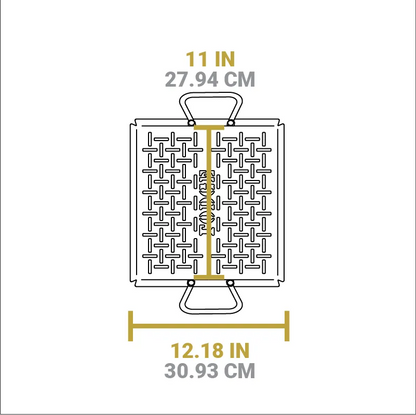 13 x 12 Inch Seasoned Carbon Steel Grilling Basket