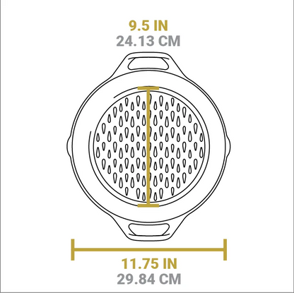 12 Inch Seasoned Cast Iron Dual Handle Grilling Basket