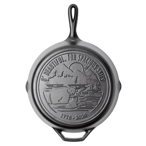 Lodge 12 Inch Seasoned Cast Iron Skillet, Spacious Skies