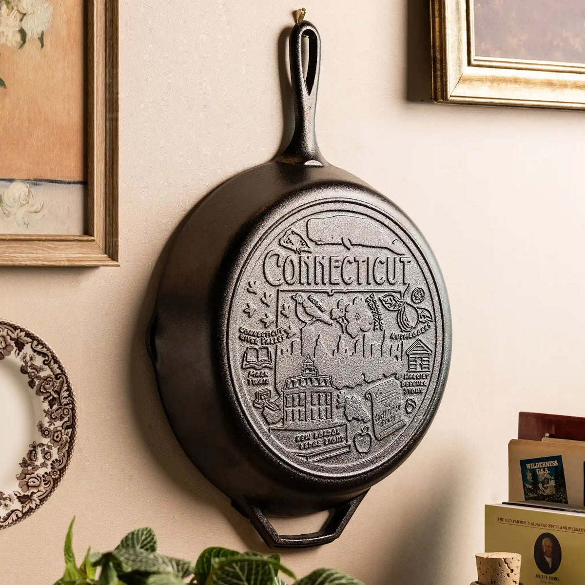 American Road Trip: 12 Inch Seasoned Cast Iron Skillet, Connecticut