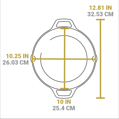 Wanderlust 10.25 Inch Cast Iron Dual Handle Camper Pan