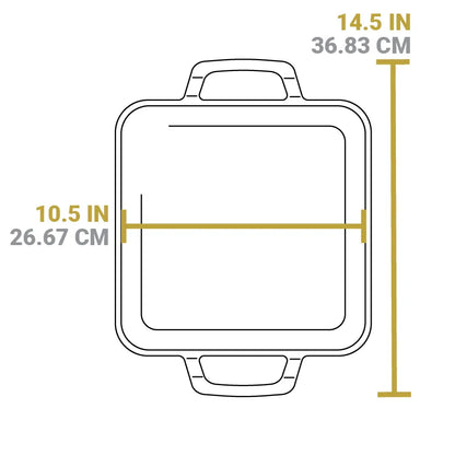 Chef Collection 11 Inch Cast Iron Square Griddle 