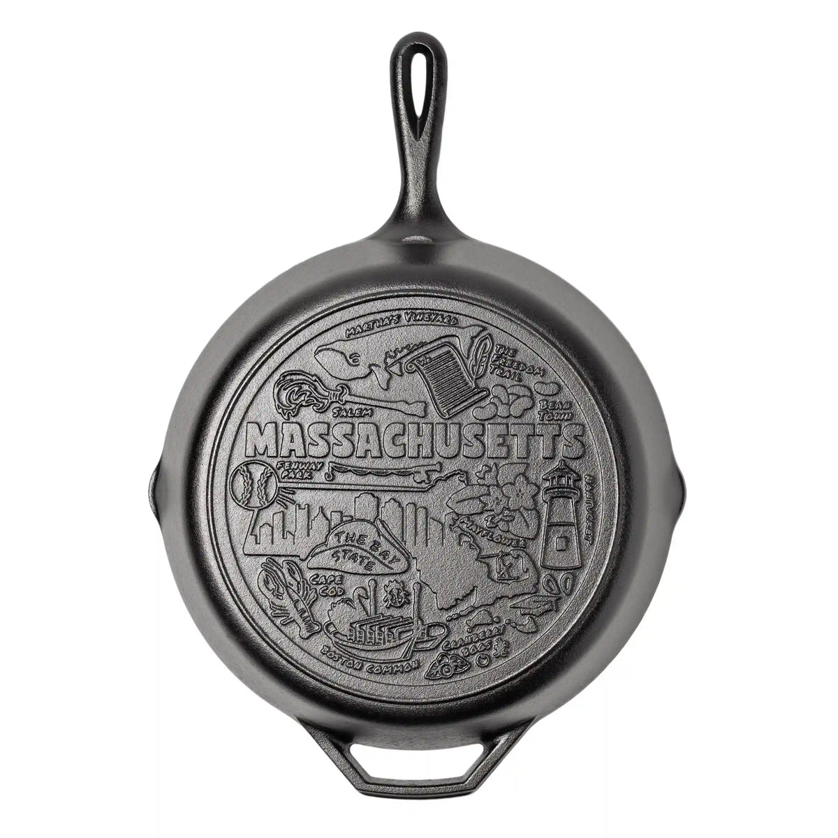 American Road Trip: 12 Inch Seasoned Cast Iron Skillet, Massachusetts