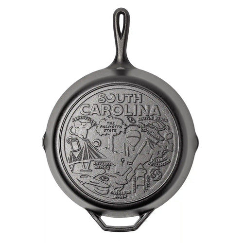 American Road Trip: 12 Inch Seasoned Cast Iron Skillet, South Carolina