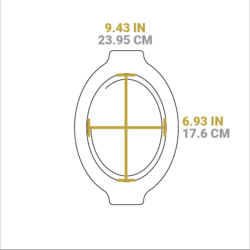 Grip Style Oval Wood Underliner
