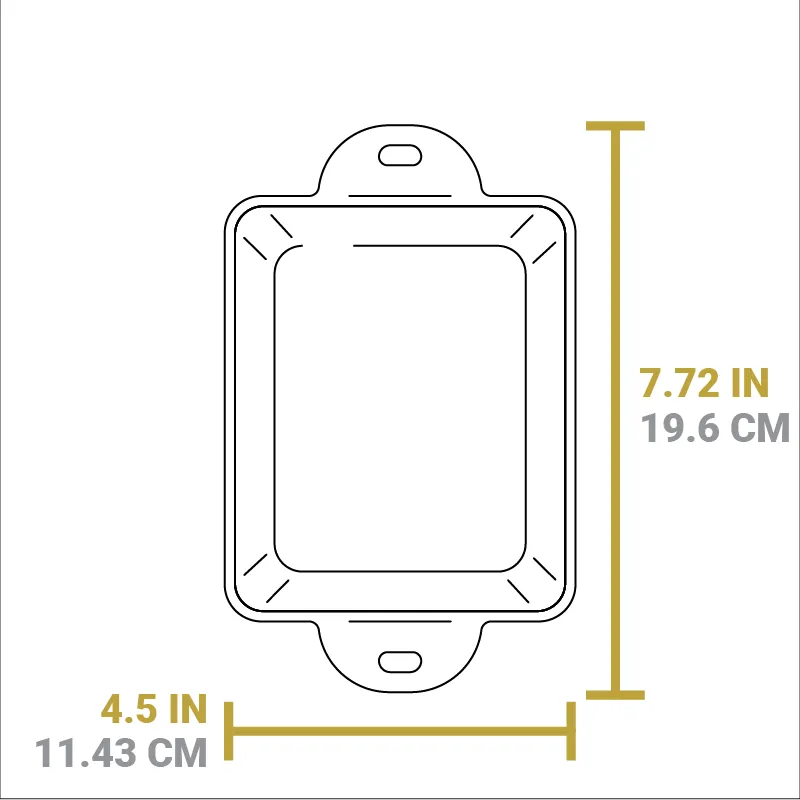 Heat-Treated Rectangular Cast Iron Mini Server 