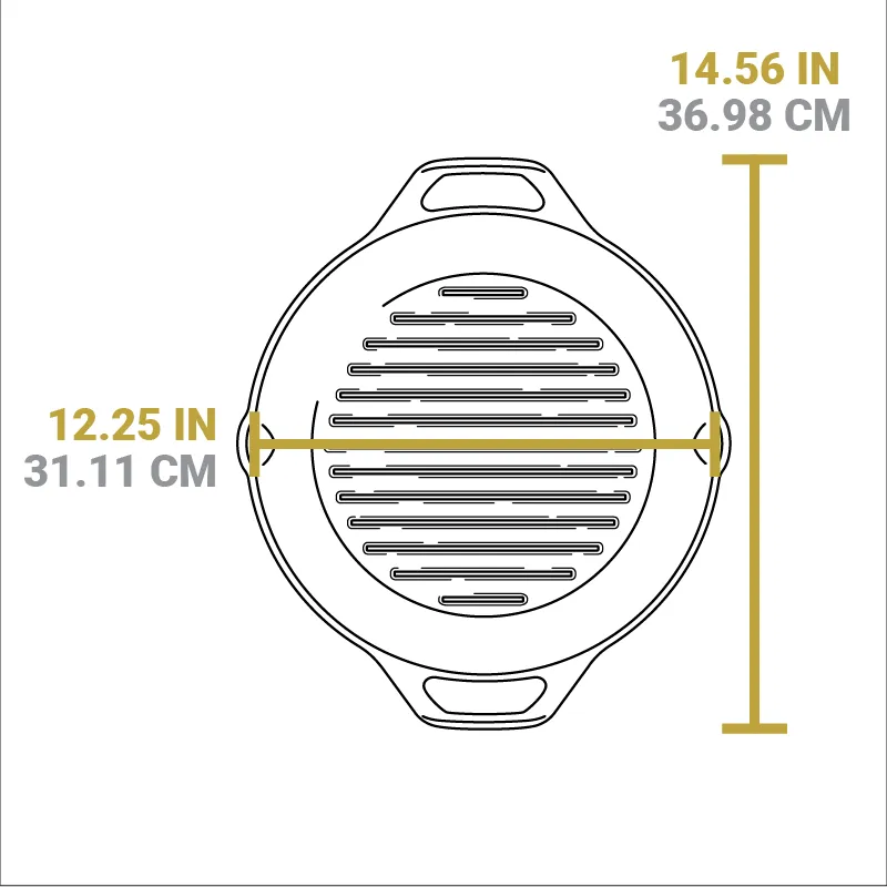 Dual Handle Cast Iron Grill Pan