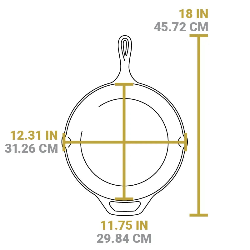 Lodge 12 Inch Seasoned Cast Iron Skillet, Spacious Skies