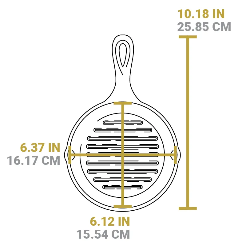 Round Cast Iron Grill Pan