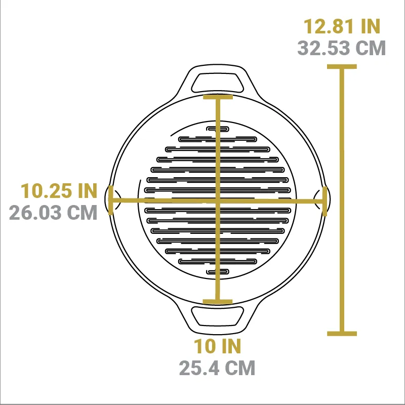 Dual Handle Cast Iron Grill Pan